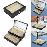 Maxbell Display Case Jewelry Collection Case Storage Organizer Showcase Glasses Case 8 Grids