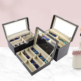 Maxbell Display Case Jewelry Collection Case Storage Organizer Showcase Glasses Case 8 Grids