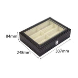 Maxbell Display Case Jewelry Collection Case Storage Organizer Showcase Glasses Case 8 Grids