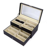 Maxbell Display Case Jewelry Collection Case Storage Organizer Showcase Glasses Case 12 Grids