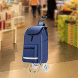Maxbell Shopping Cart Replacement Bag Portable Reusable Trolley Bag for Home Kitchen Blue