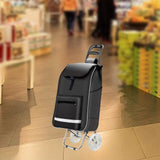 Maxbell Shopping Cart Replacement Bag Portable Reusable Trolley Bag for Home Kitchen Black