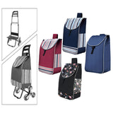 Maxbell Folding Shopping Cart Replacement Bag Drawstring Home Trolley Cart Spare Bag Blue Black