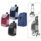 Maxbell Folding Shopping Cart Replacement Bag Drawstring Home Trolley Cart Spare Bag Blue Black
