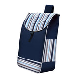 Maxbell Folding Shopping Cart Replacement Bag Drawstring Home Trolley Cart Spare Bag Blue Black