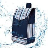 Maxbell Folding Shopping Cart Replacement Bag Drawstring Home Trolley Cart Spare Bag Blue Black