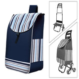 Maxbell Folding Shopping Cart Replacement Bag Drawstring Home Trolley Cart Spare Bag Blue Black