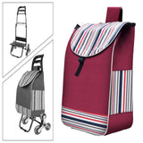 Maxbell Folding Shopping Cart Replacement Bag Drawstring Home Trolley Cart Spare Bag Red