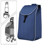 Maxbell Folding Shopping Cart Replacement Bag Drawstring Home Trolley Cart Spare Bag Deep Blue