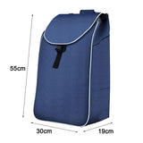 Maxbell Folding Shopping Cart Replacement Bag Drawstring Home Trolley Cart Spare Bag Deep Blue