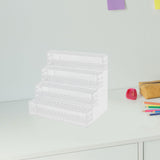 Maxbell Acrylic Pencil Holder Marker Display Stand for Hairpins Makeup Brush Markers 4 Layer