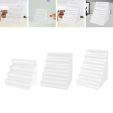 Maxbell Acrylic Pencil Holder Marker Display Stand for Hairpins Makeup Brush Markers 4 Layer