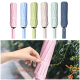 Maxbell Automatic Umbrella Sun Protection Walking Easy Grip Travel Umbrella for Rain Pink