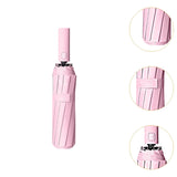 Maxbell Automatic Umbrella Sun Protection Walking Easy Grip Travel Umbrella for Rain Pink