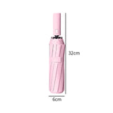 Maxbell Automatic Umbrella Sun Protection Walking Easy Grip Travel Umbrella for Rain Pink