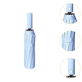 Maxbell Automatic Umbrella Sun Protection Walking Easy Grip Travel Umbrella for Rain Blue