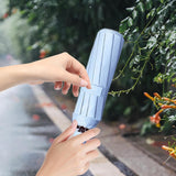 Maxbell Automatic Umbrella Sun Protection Walking Easy Grip Travel Umbrella for Rain Blue