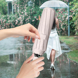 Maxbell Automatic Umbrella Sun Protection Walking Easy Grip Travel Umbrella for Rain Beige