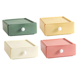 Maxbell Vanity Storage Box School Desktop Kitchen Case Bedroom Desk Organizer Drawer Yellow