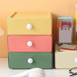 Maxbell Vanity Storage Box School Desktop Kitchen Case Bedroom Desk Organizer Drawer Yellow