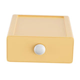 Maxbell Vanity Storage Box School Desktop Kitchen Case Bedroom Desk Organizer Drawer Yellow