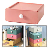 Maxbell Vanity Storage Box School Desktop Kitchen Case Bedroom Desk Organizer Drawer Pink