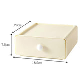 Maxbell Vanity Storage Box School Desktop Kitchen Case Bedroom Desk Organizer Drawer Milky White
