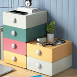 Maxbell Vanity Storage Box School Desktop Kitchen Case Bedroom Desk Organizer Drawer Milky White