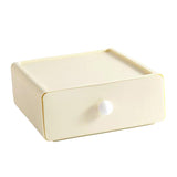 Maxbell Vanity Storage Box School Desktop Kitchen Case Bedroom Desk Organizer Drawer Milky White