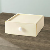Maxbell Vanity Storage Box School Desktop Kitchen Case Bedroom Desk Organizer Drawer Milky White