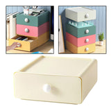 Maxbell Vanity Storage Box School Desktop Kitchen Case Bedroom Desk Organizer Drawer Milky White