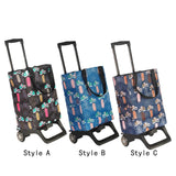 Maxbell Grocery Trolley Bag Portable Grocery Shopping Cart for Transportation Office Style A