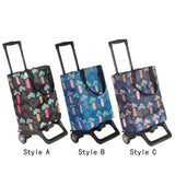 Maxbell Grocery Trolley Bag Portable Grocery Shopping Cart for Transportation Office Style A