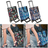 Maxbell Grocery Trolley Bag Portable Grocery Shopping Cart for Transportation Office Style A