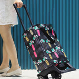 Maxbell Grocery Trolley Bag Portable Grocery Shopping Cart for Transportation Office Style A