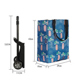 Maxbell Grocery Trolley Bag Portable Grocery Shopping Cart for Transportation Office Style B