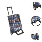 Maxbell Grocery Trolley Bag Portable Grocery Shopping Cart for Transportation Office Style C