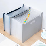 Maxbell Accordian File Organizer Expanding Filing Box Expanding File Folder for Home Gray