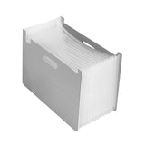 Maxbell Accordian File Organizer Expanding Filing Box Expanding File Folder for Home Gray