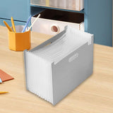Maxbell Accordian File Organizer Expanding Filing Box Expanding File Folder for Home Gray