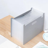 Maxbell Accordian File Organizer Expanding Filing Box Expanding File Folder for Home Gray