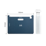 Maxbell Maxbell Accordian File Organizer Expanding Filing Box Expanding File Folder for Home Deep Blue