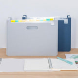 Maxbell Maxbell Accordian File Organizer Expanding Filing Box Expanding File Folder for Home Deep Blue