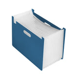 Maxbell Maxbell Accordian File Organizer Expanding Filing Box Expanding File Folder for Home Deep Blue