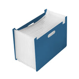 Maxbell Maxbell Accordian File Organizer Expanding Filing Box Expanding File Folder for Home Deep Blue