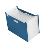 Maxbell Maxbell Accordian File Organizer Expanding Filing Box Expanding File Folder for Home Deep Blue