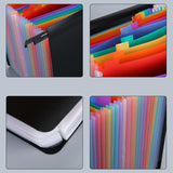 Maxbell Expanding Hanging File Folder 25 Pocket Document Folder for Papers Envelopes Colorful