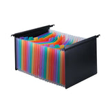 Maxbell Expanding Hanging File Folder 25 Pocket Document Folder for Papers Envelopes Colorful