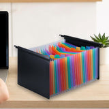 Maxbell Expanding Hanging File Folder 25 Pocket Document Folder for Papers Envelopes Colorful
