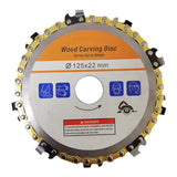 Maxbell Wood Carving Chain Saw Disc Angle Grinder Disc Chain Plate for Angle Grinder Yellow